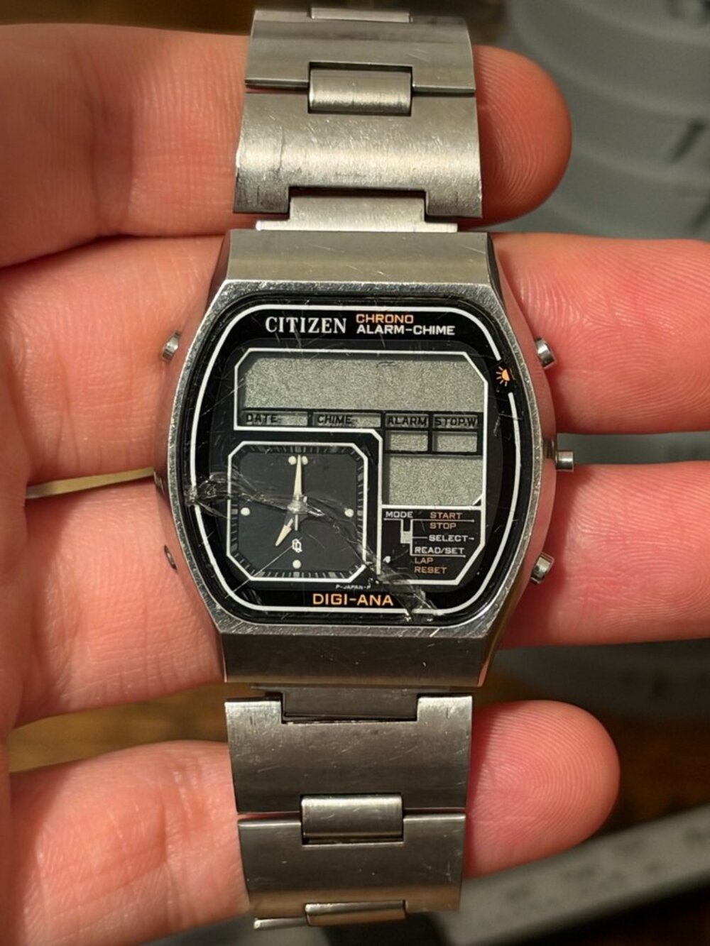 Citizen Digi-Ana Chrono Alarm-Chime Vintage Watch 35.5mm